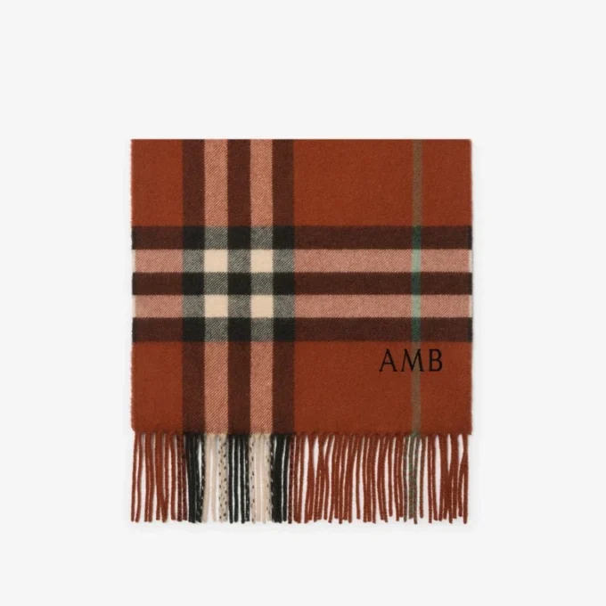 Check Cashmere Scarf