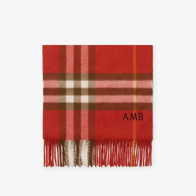 Check Cashmere Scarf