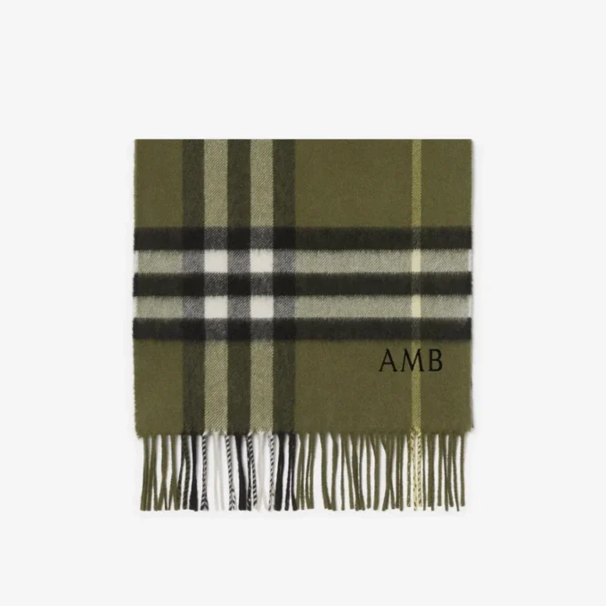 Check Cashmere Scarf