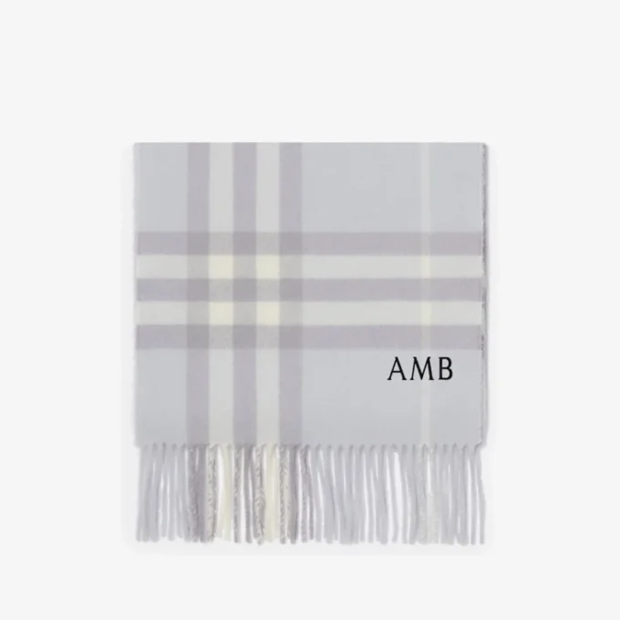 Check Cashmere Scarf