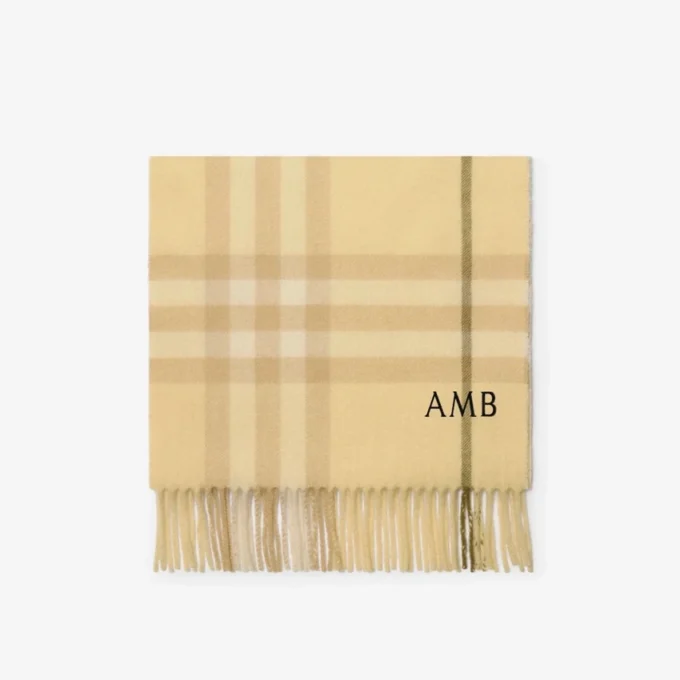 Check Cashmere Scarf