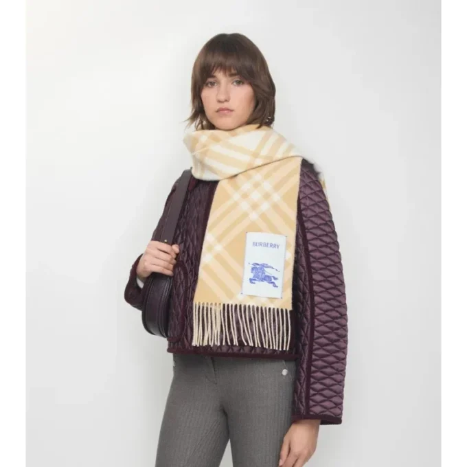 Check Cashmere Scarf