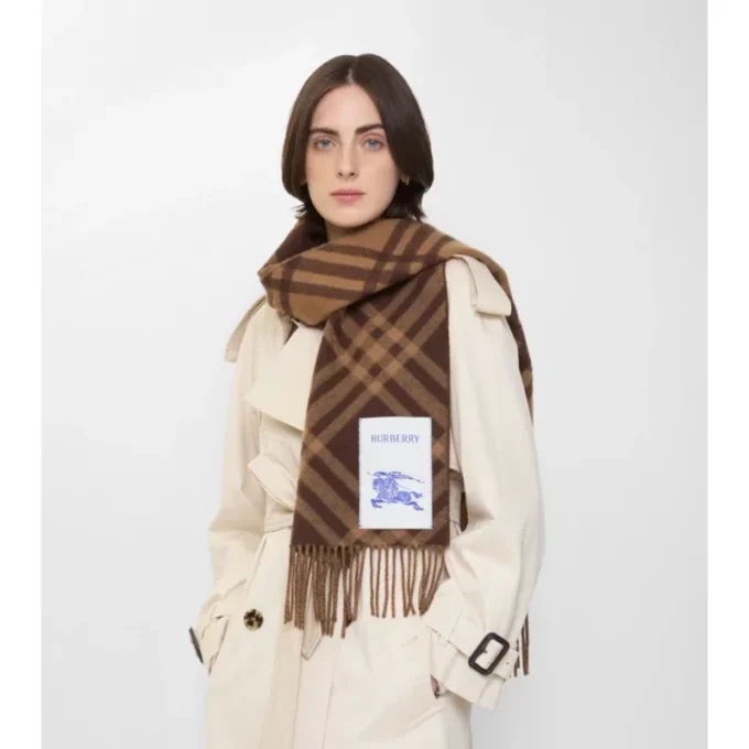 Check Cashmere Scarf