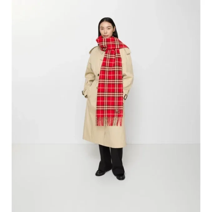 Check Cashmere Scarf