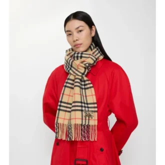 Check Cashmere Scarf