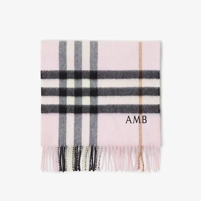 Check Cashmere Scarf