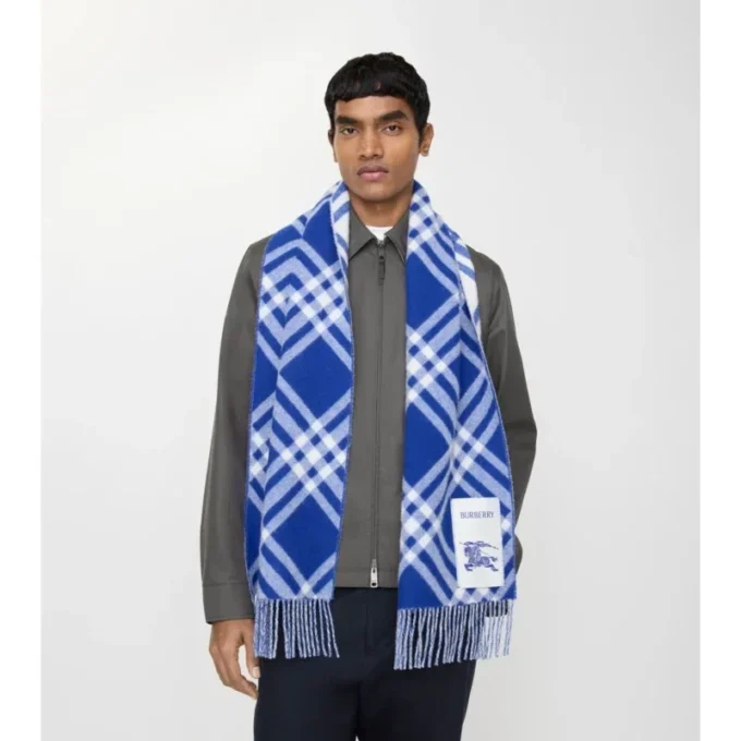 Check Cashmere Scarf