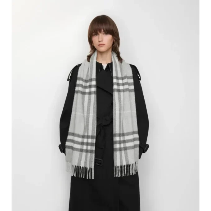 Check Cashmere Scarf