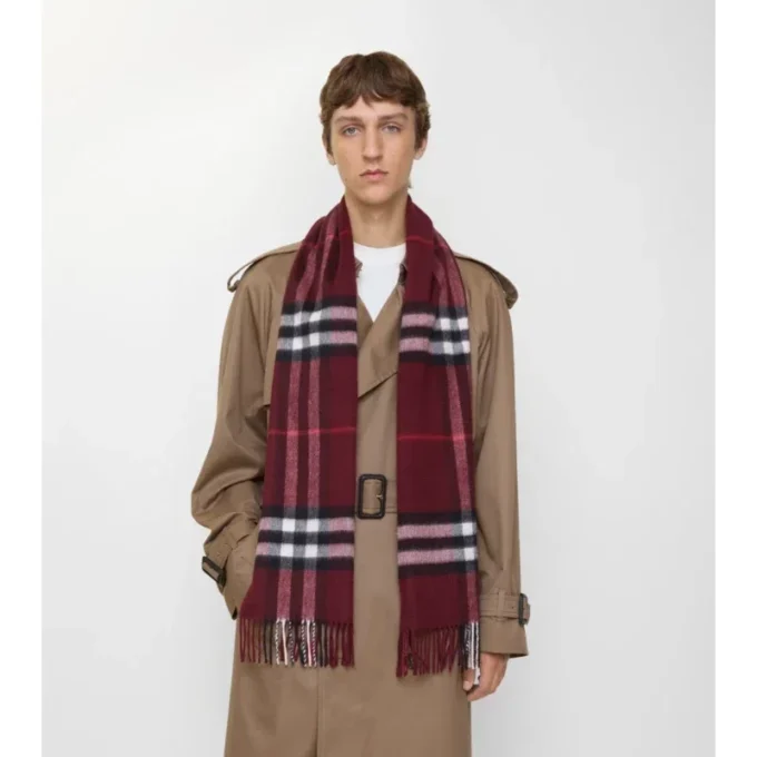 Check Cashmere Scarf