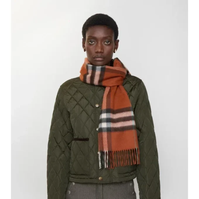 Check Cashmere Scarf