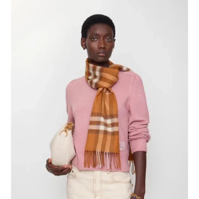 Check Cashmere Scarf