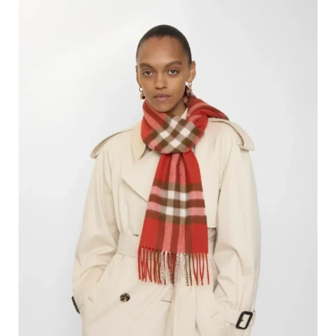 Check Cashmere Scarf