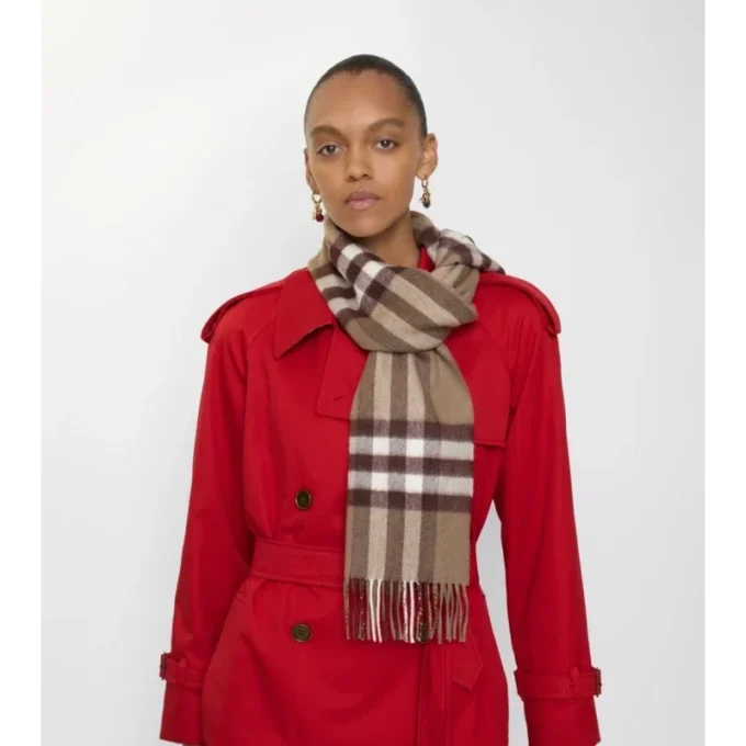 Check Cashmere Scarf