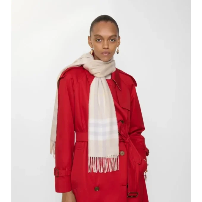 Check Cashmere Scarf