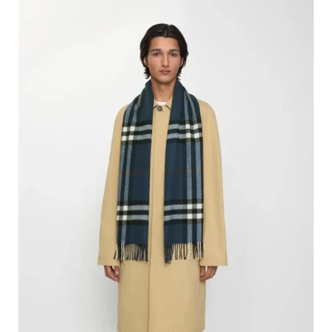 Check Cashmere Scarf