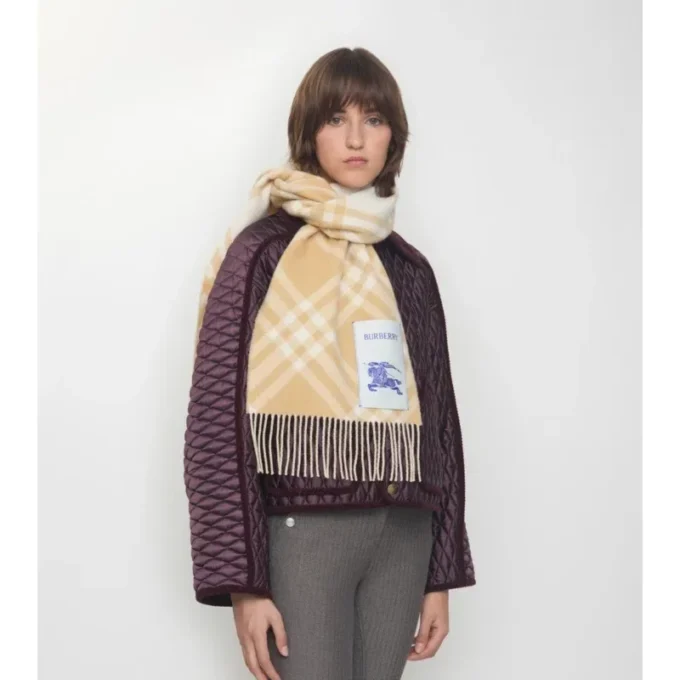 Check Cashmere Scarf