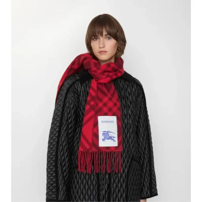 Check Cashmere Scarf