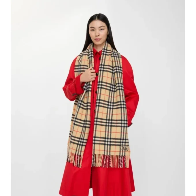 Check Cashmere Scarf