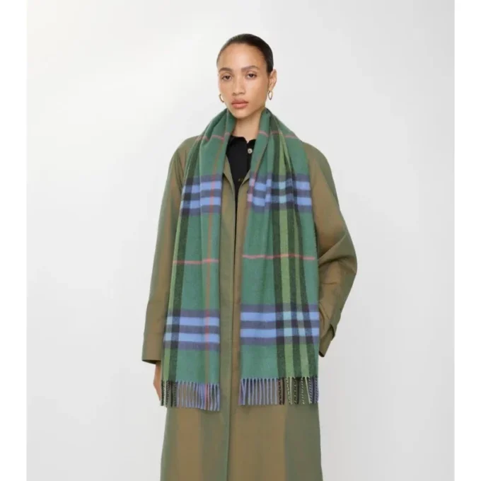 Check Cashmere Scarf