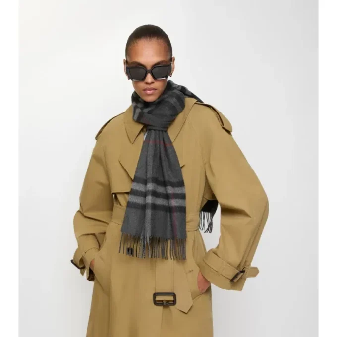 Check Cashmere Scarf