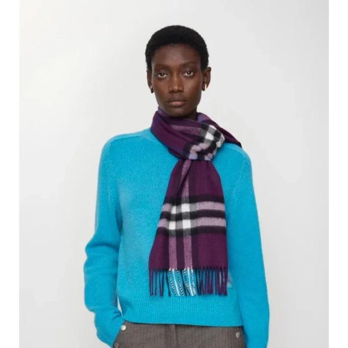 Check Cashmere Scarf
