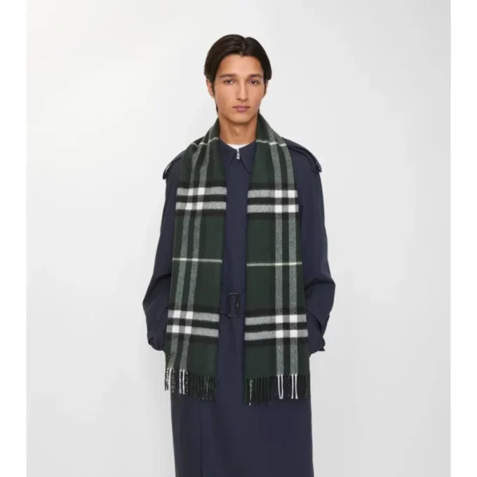 Check Cashmere Scarf