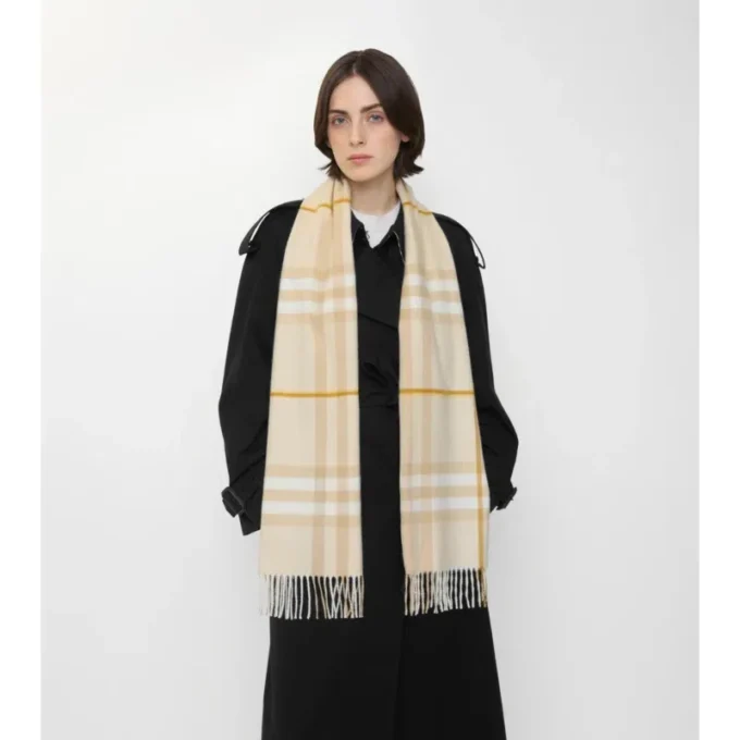 Check Cashmere Scarf