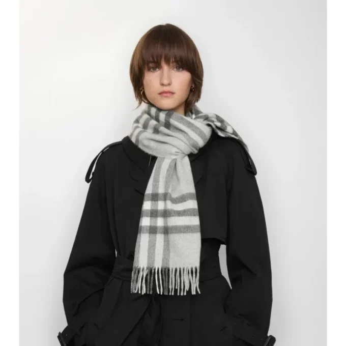 Check Cashmere Scarf