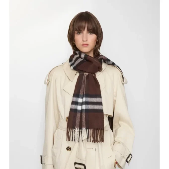 Check Cashmere Scarf