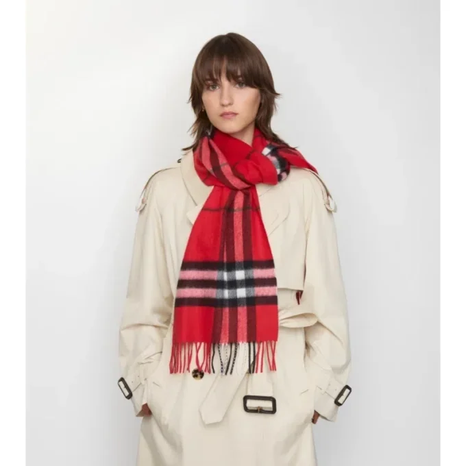 Check Cashmere Scarf