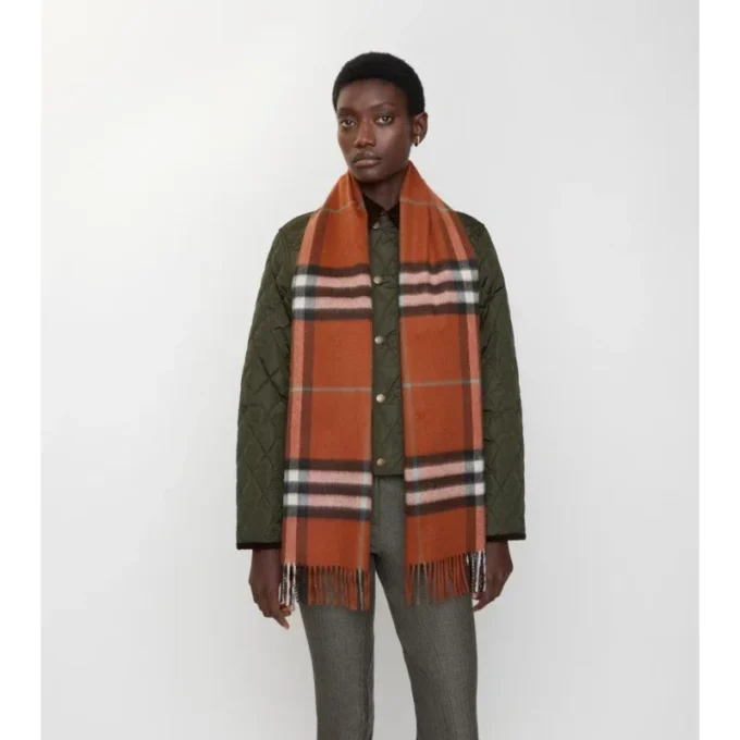 Check Cashmere Scarf