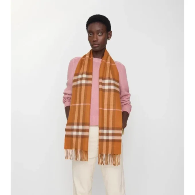 Check Cashmere Scarf
