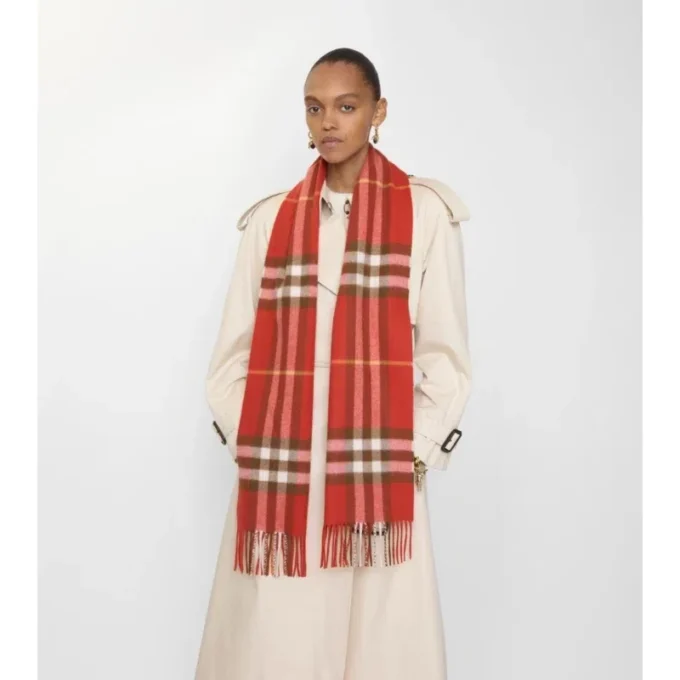 Check Cashmere Scarf