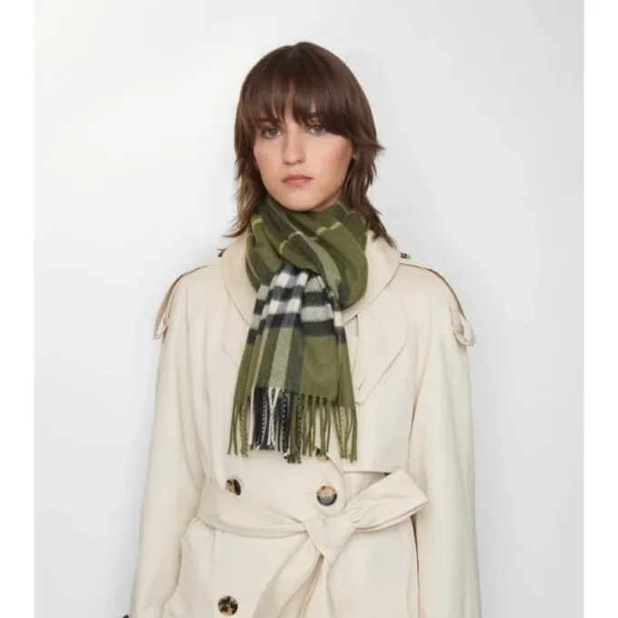 Check Cashmere Scarf