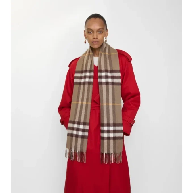 Check Cashmere Scarf