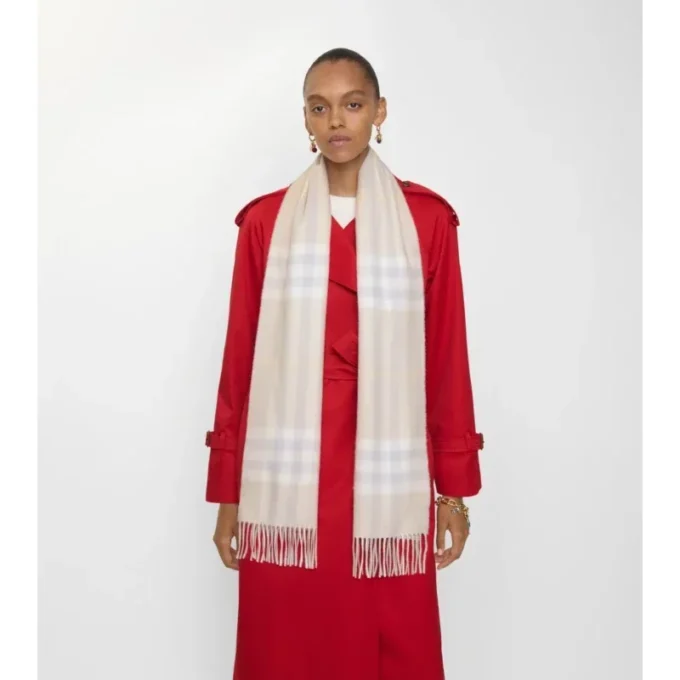 Check Cashmere Scarf