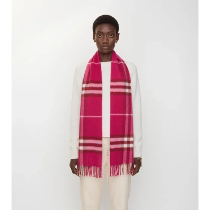 Check Cashmere Scarf