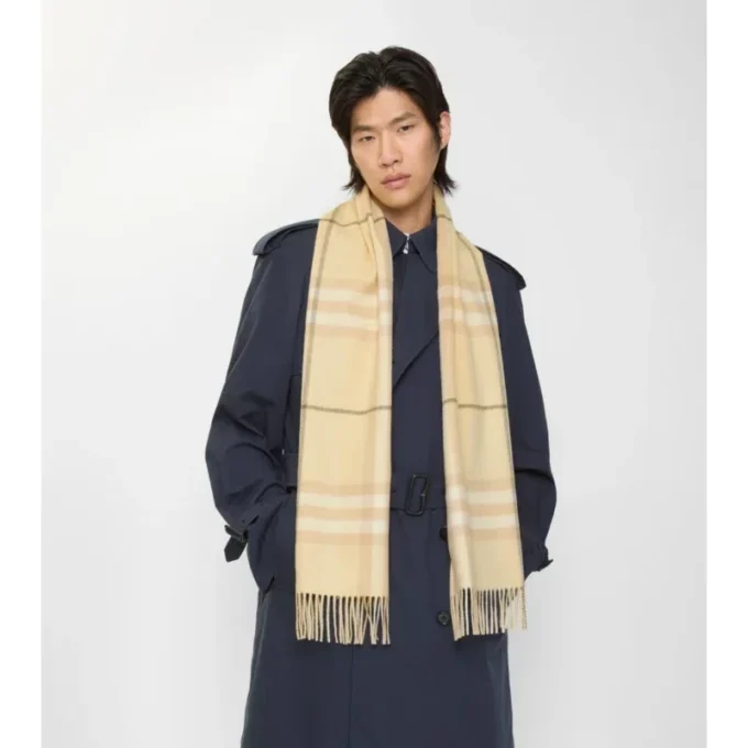 Check Cashmere Scarf