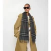 Check Cashmere Scarf