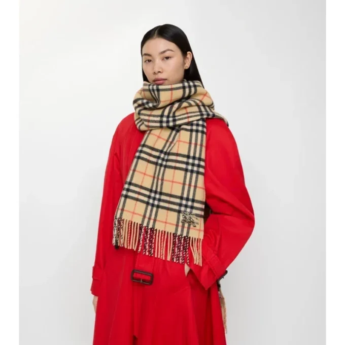 Check Cashmere Scarf