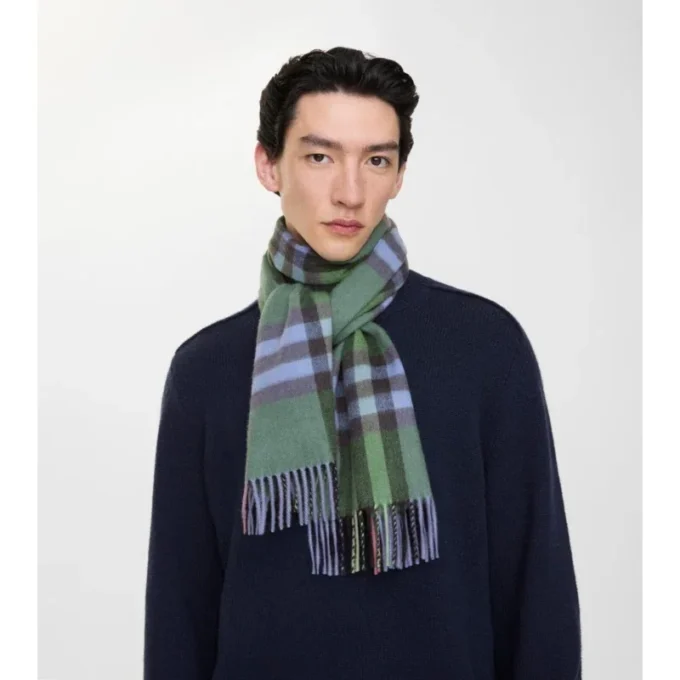Check Cashmere Scarf