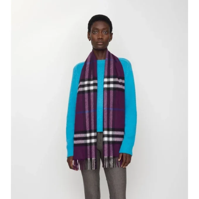 Check Cashmere Scarf