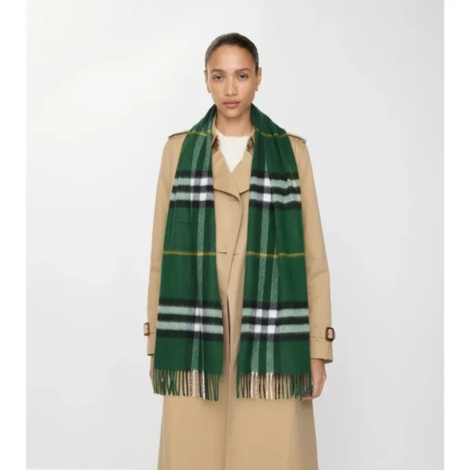 Check Cashmere Scarf
