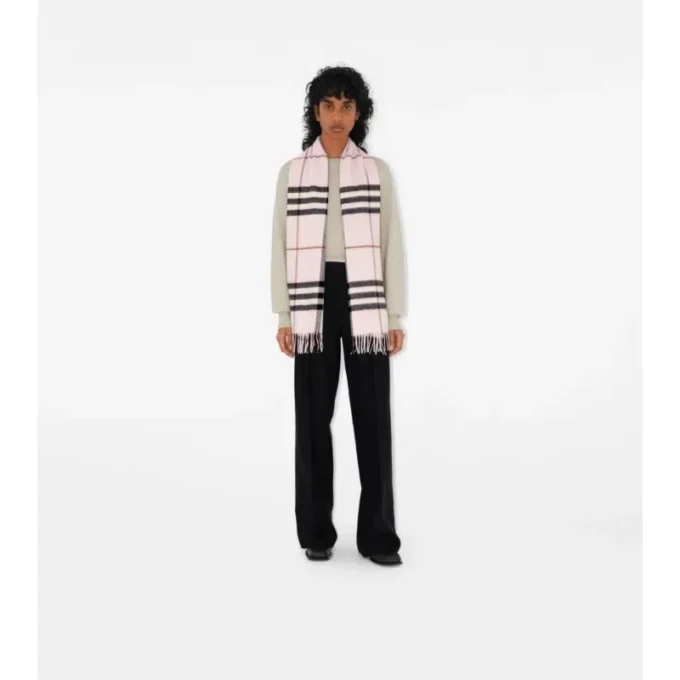 Check Cashmere Scarf