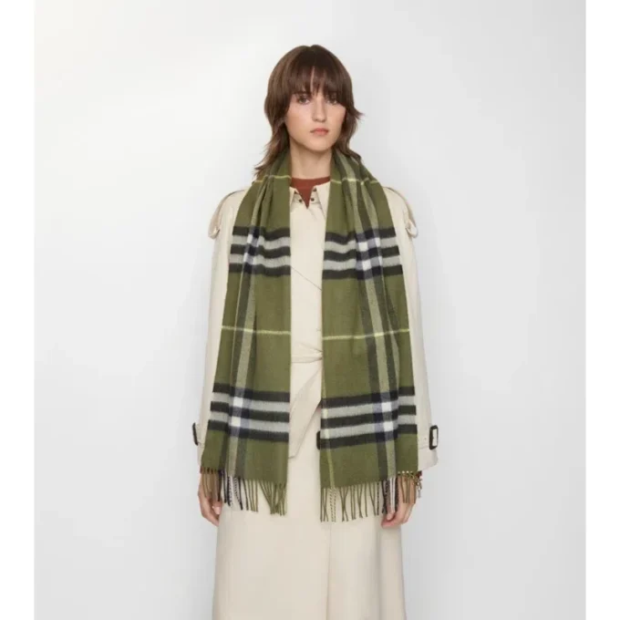 Check Cashmere Scarf