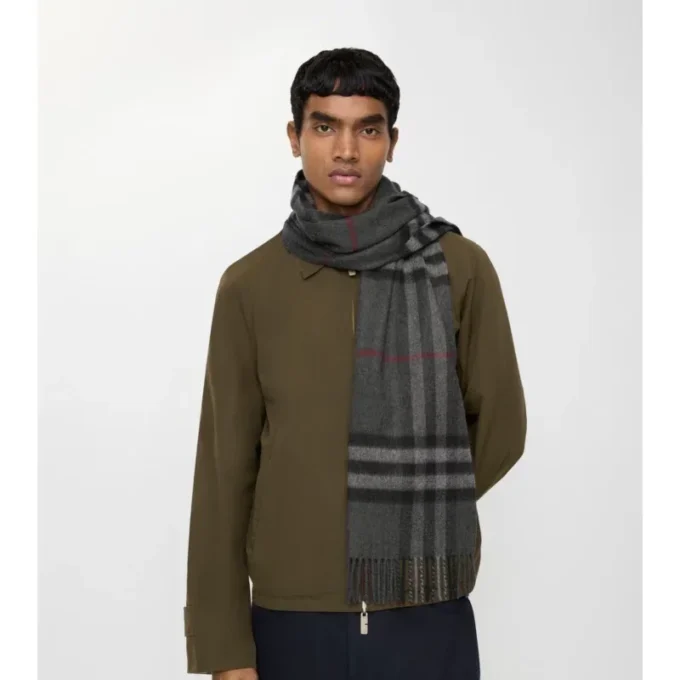 Check Cashmere Scarf