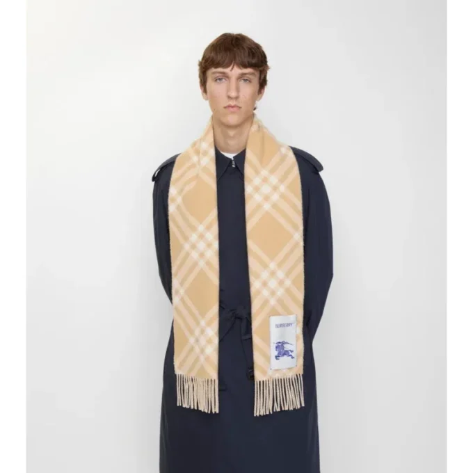 Check Cashmere Scarf