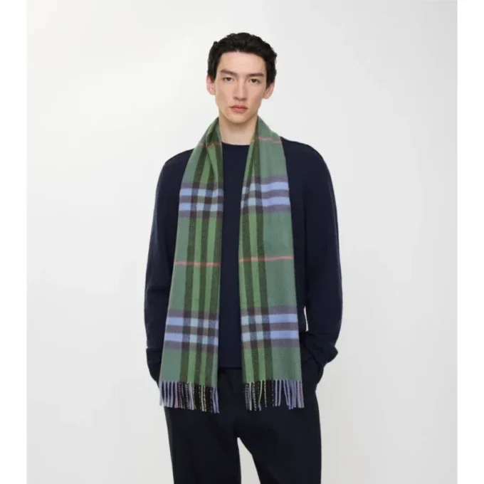 Check Cashmere Scarf