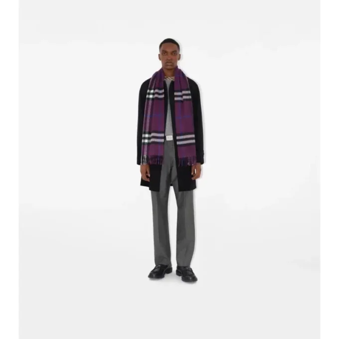 Check Cashmere Scarf