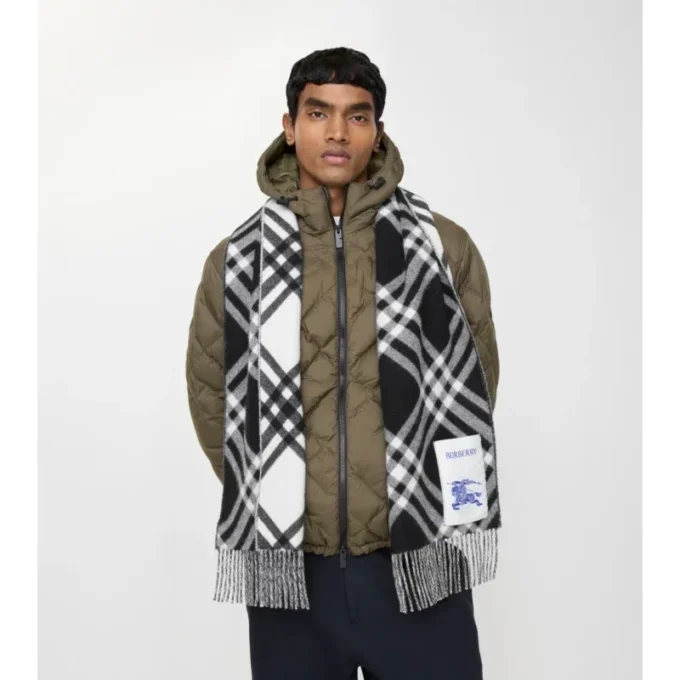 Check Cashmere Scarf